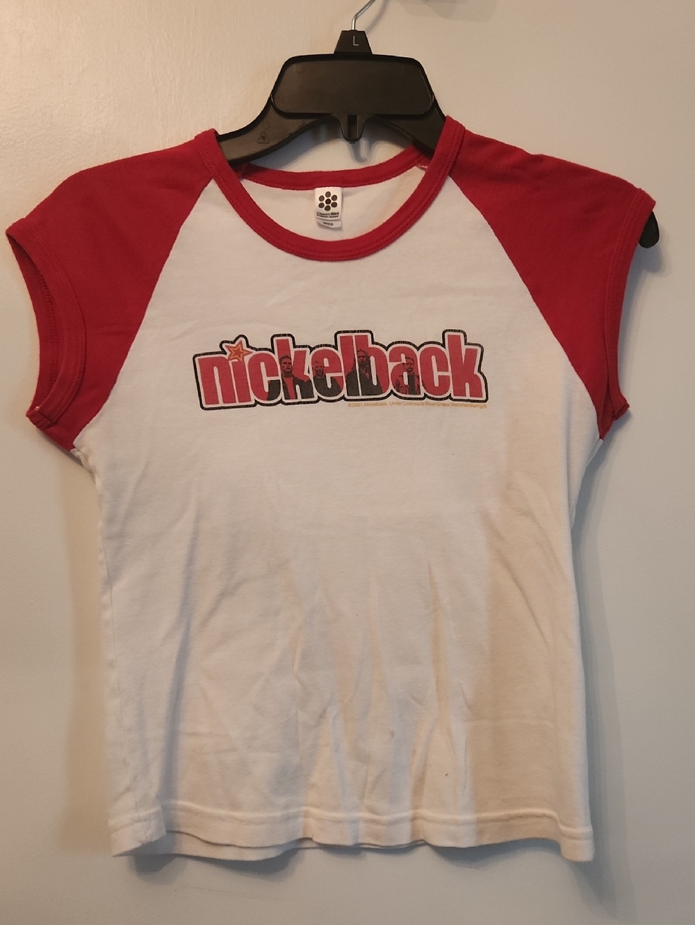 Womens White & Red Nickelback 2001 Concert T